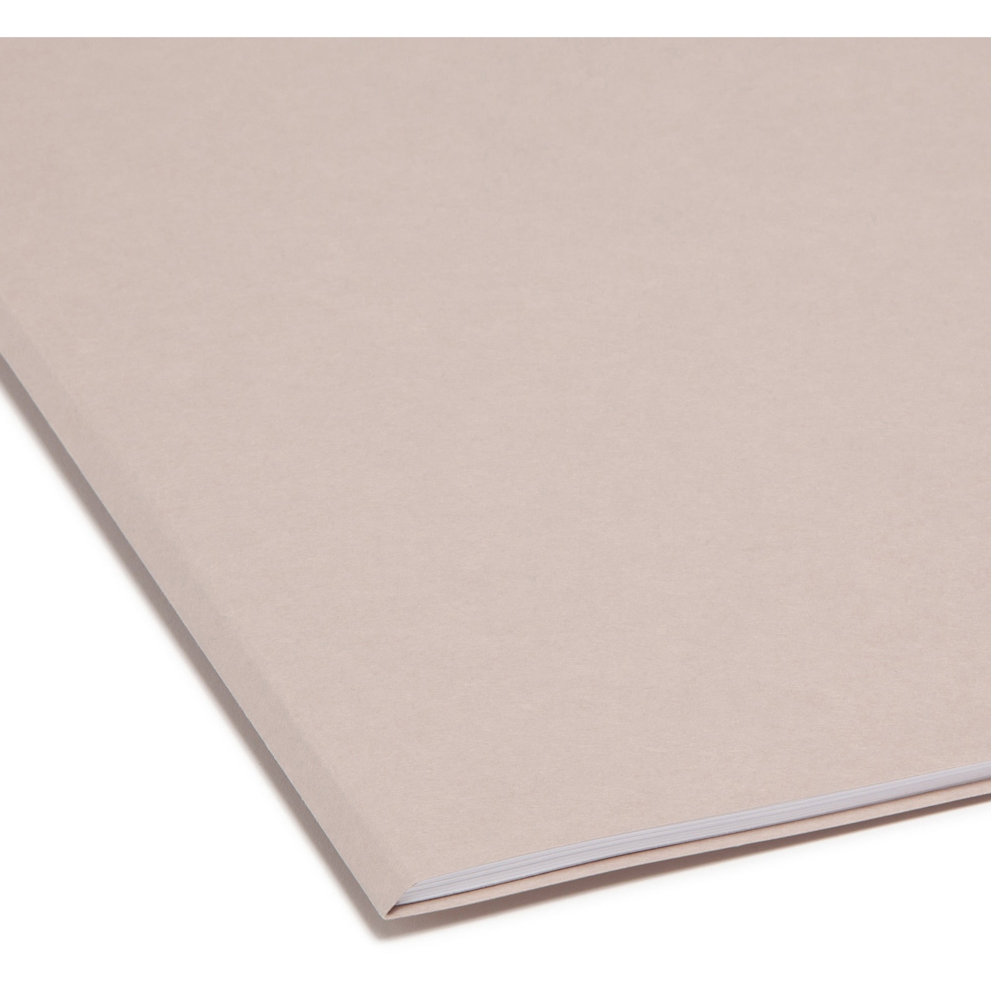 Smead 17334 File Folders, 1/3 Cut, Reinforced Top Tab, Legal, Gray, 100/Box