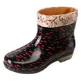 thumbnail image 1 of Women's Rain Boots Short Tube Floral Fabric Rubber Comfortable Lightweight Design, 1 of 5