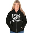 thumbnail image 3 of Speak Fluent Movie Quotes Classic Unisex Fleece Graphic Zip Up Hoodie Brisco Brands 2X, 3 of 5
