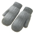thumbnail image 2 of Cxenplz Women Winter Fuzzy Warm Mittens Fashion Chunky Knit Outdoor Gloves Soft Lining Cold Weather Winterproof Warm Gloves, 2 of 6