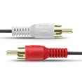 thumbnail image 3 of 2-RCA Male to 2-RCA Male (6 FT), Fosmon Dual 2 RCA Cable, Stereo Audio 2RCA Cord Male to Male Connector, 3 of 6