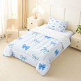 thumbnail image 2 of spefrowx Cute Blue Bow Twin Comforter Sets for Kids, Simple Polka Dot Bedding Set, Reversible, 2pcs, 1 Comforter and 1 Pillowcase, 2 of 6