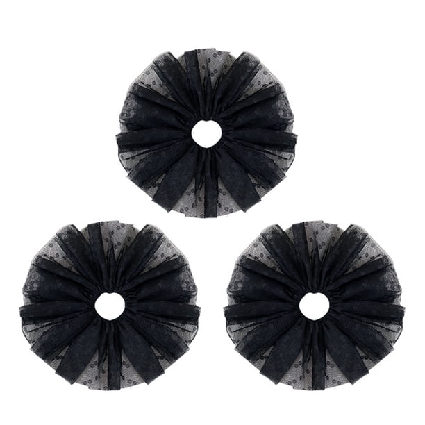 piezas de coleteros de encaje de lunares grandes de estilo simple con flores grandes para el cabello