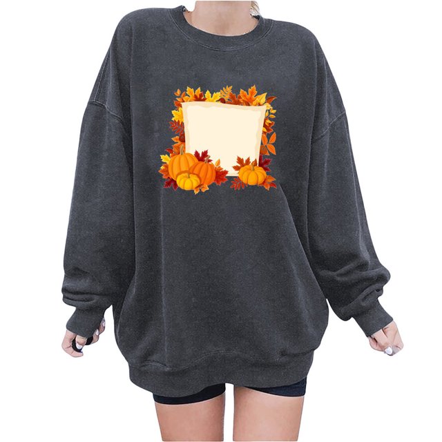 ICHUANYI Liquidación Moda de mujer Otoño Impreso Blusa suelta de manga larga Cuello redondo Casual Pullover Tops Sweatershirt ICHUANYI WER202308170906