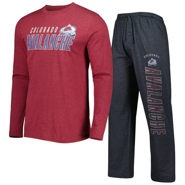 Men's Concepts Sport Black/Burgundy Colorado Avalanche Meter Long