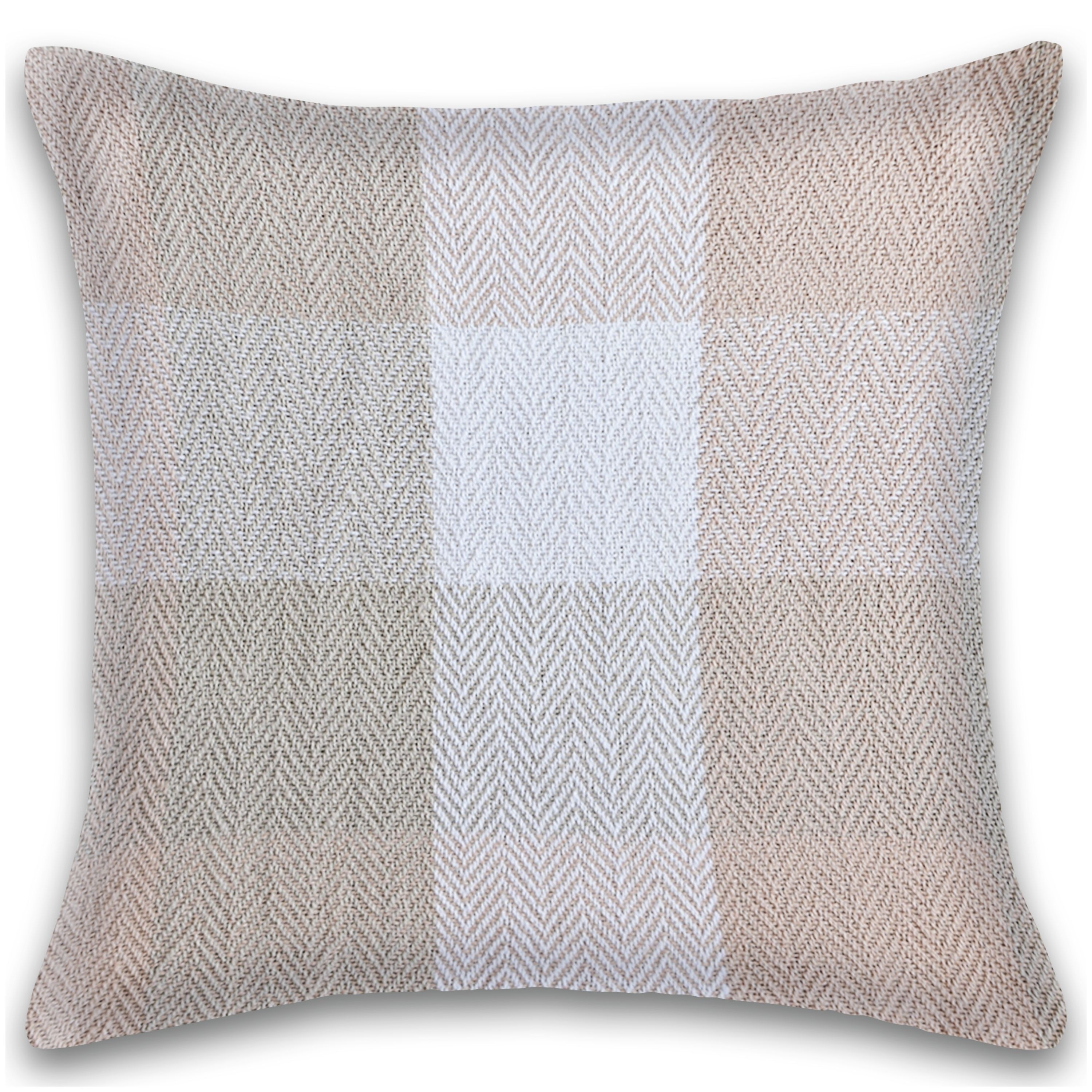 Fabstyles Herringbone Check Cushion Set of 2 with Poly-Insert Included