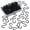 Black, variant on 100 Pieces 1 Inch Mini S Hooks Small S Hooks Stainless Steel S Shaped Hooks for Ornaments, Jewelry and Hanging (Black)