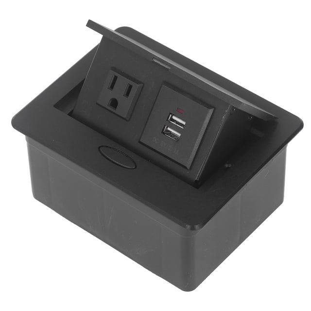 Receptáculo De Escritorio, Enchufe Integrado Buen Sellado Ahorro De Espacio AC110V 16A 3 Orificios Estándar De EE. UU. UU. Para Centros Comerciales