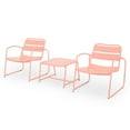 thumbnail image 1 of Noble House Cowan 3 Piece Outdoor Conversation Set in Matte Coral, 1 of 18