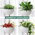 thumbnail image 6 of Wall Planter 2PCS Wall Hanging Planter Half Round Fence Planters with Drainage and Hooks Wall Mounted Planters for Balcony Garden Railing Indoor Outdoor,Wall Planter, Wall Hanging Planter, 6 of 8