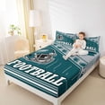 thumbnail image 4 of jejeloiu Football Game Twin Sheet Sets,Kids Ball Games Bedding For Rugby Boys 3 Pieces, 4 of 7