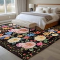 thumbnail image 4 of 5x7 Area Rugs for Living Room, Boho Pink Flower Non Slip Area Rugs for Kitchen Bedroom Entryway, Spring Watercolor Country Floral Plant Washable Carpet Runner Rug Floor Mats for Bedroom Home Decor, 4 of 8