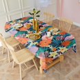 thumbnail image 3 of Pioneer Flower Floral Print Pattern Rectangle Tablecloth 60"x120",Waterproof Polyester Rectangle Table Cloth, Wipeable Spillproof Polyester Tablecloth for Dining, Camping, Indoor and Outdoor, 3 of 6