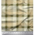 thumbnail image 1 of Soimoi Polyester Crepe Fabric Gingham Check Print Sewing Fabric Yard 52 Inch Wide, 1 of 5