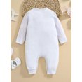 thumbnail image 3 of Qiylii Baby Girls Romper, Swan Letter Pattern Long Sleeve O-Neck Baysuit, 3 of 8