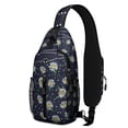 thumbnail image 1 of Vintage Floral Sling Backpack with Botanical Print, Multiple Compartments, Adjustable Strap, Lightweight Durable Crossbody Daypack for Travel, Daily Commuting, Garden Style, 1 of 6