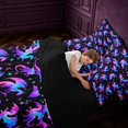 thumbnail image 5 of Manfei Fantasy Dragon Animals 7-Piece Twin Bedding,Vintage Stars Moon Bedding Comforter Set,Blue Purple,Black Reversible, 5 of 6
