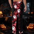 thumbnail image 6 of GrmtClth Halloween Pajamas Pants for Men Gothic Pj Pants Witch Pumpkin Ghost Face Graphic Print Comfy Night Pants for 2026 Halloween with Pocket Dark Gray 3XL, 6 of 6