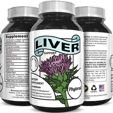 Milk Thistle Liver Health Supplement Easy Full Body Detox Pills With Zinc