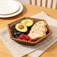thumbnail image 6 of YiJuHui Plastic Woven Storage Basket, Imitation Vines Fruit Vegetable Snack Tray, Multi-Functional Home Kitchen Organization, Durable Washable Rattan Style Decor, 6 of 6
