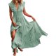 thumbnail image 1 of Wrcnote Boho Maxi vestidos para mujer casual dividido fluido vestido largo túnica señoras verano playa fiesta vestido sin mangas, 1 of 3