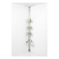 thumbnail image 2 of OXO Good Grips Quick-Extend Aluminum Pole Shower 4-Shelf Bath Caddy, Silver, 2 of 8