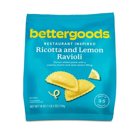 bettergoods Ricotta and Lemon Ravioli, 18 oz (Frozen)
