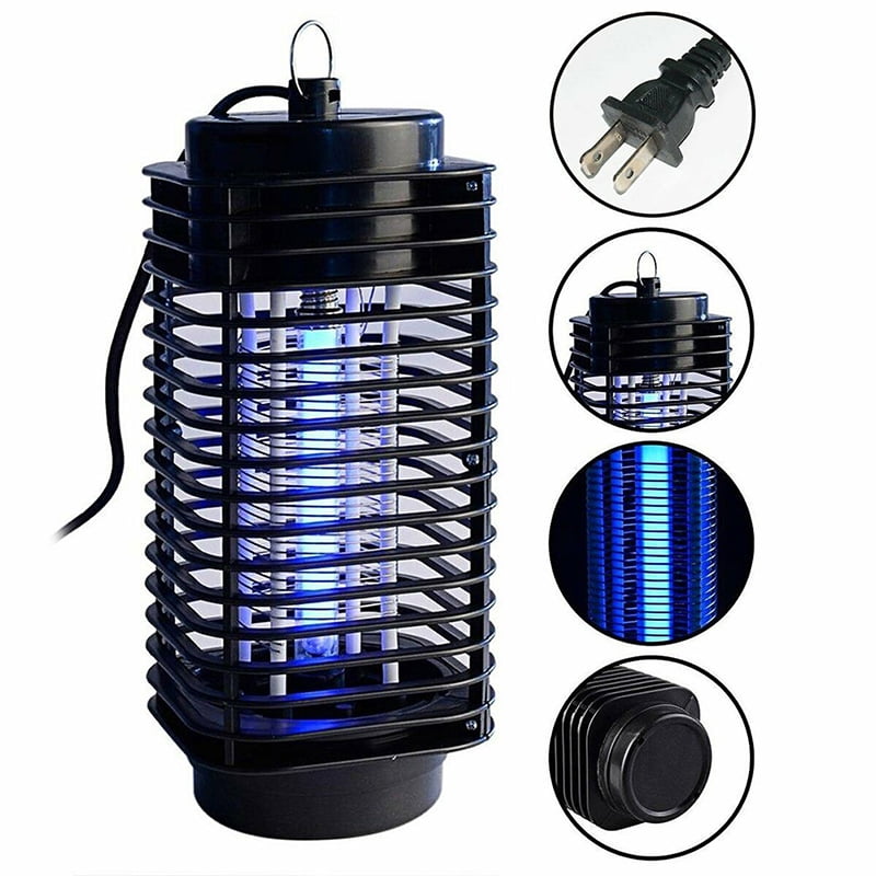 110V/220V Electric Mosquito Fly Bug Insect Zapper Killer With Trap Lamp Black 