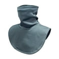 thumbnail image 3 of Calentador de cuello, protector de pecho, ligero, resistente al viento, desmontable, bufanda térmica, cuello falso para deportes y desplazamientos gris, 3 of 8