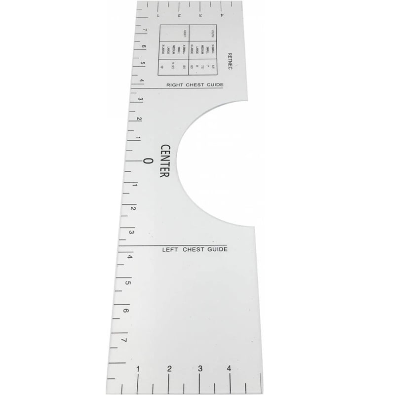 T-Shirt Ruler Guide for Vinyl T-shirt Alignment Guide Vinyl T-Shirt Ruler Guide Xiaoxingyun T-Shirt Ruler Guide Sublimation Designs on T-shirt- Vinyl Ruler Guide Size Chart