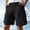 Black, variant on Sevevn Men's Quick Dry Cargo Shorts Elastic Waist with Buckle Belt Casual Utility Shorts with Large Pockets