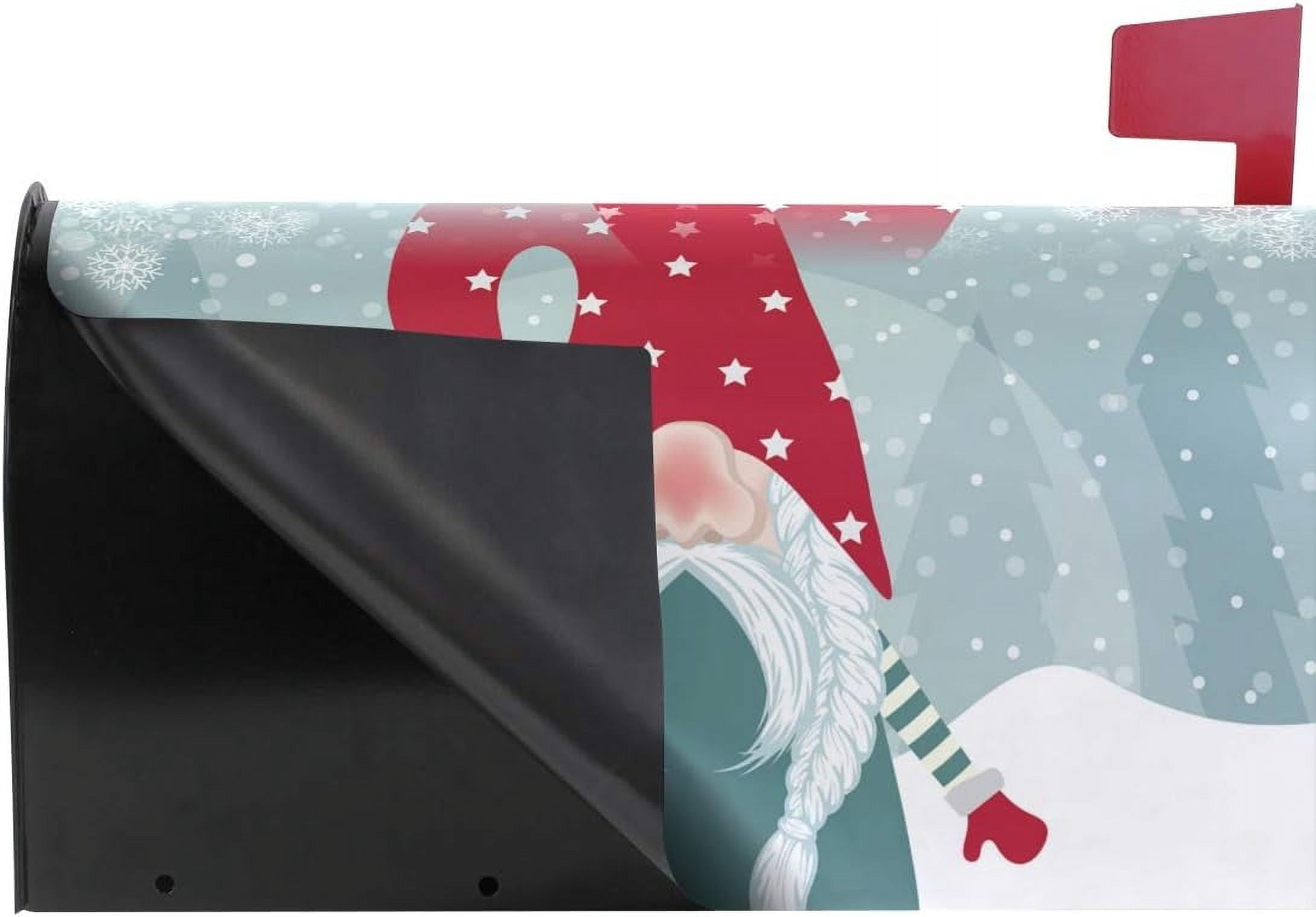 Christmas Gome and His Lantern Magnetic Mailbox Cover for Standard Mailboxes