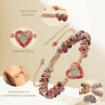 thumbnail image 4 of Gifts for Mom Daughter Granddaughter Mothers Day Gifts for Wife Girlfriend to My Sister Jasper Heart Bracelets Natural Stone Bracelet Birthday Anniversary Jewelry for Women, 4 of 5