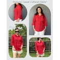 thumbnail image 5 of Zeagoo Women Work Shirts Button Down Three Quarter Sleeve Short Sleeve Office Blouses for Women, 5 of 7