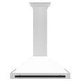 thumbnail image 3 of ZLINE 36 ZLINE Autograph Edition DuraSnow Stainless Steel Range Hood with White Matte Shell and Matte Black Handle (KB4SNZ-WM-3, 3 of 5