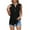 Black, variant on Tiqkatyck Tank Tops for Women Trendy Women's 2025 Spring and Summer New Solid Color V Neck Button Sleeveless Chiffon Vest Women's Vest Sleeveless Tunic Tops Summer Tops for Women Black L