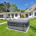 thumbnail image 2 of 85 x 85 Inch AKEfit Square Hot Tub Cover – Waterproof, Weatherproof, 600D Heavy-Duty with UV Protection, 2 of 9