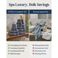 thumbnail image 6 of LANE LINEN 100% Ring Spun Cotton Bath Towel Set of 24 - Gentle, Breathable Softness, Fast-Drying Wear - Cool Grey, 6 of 9