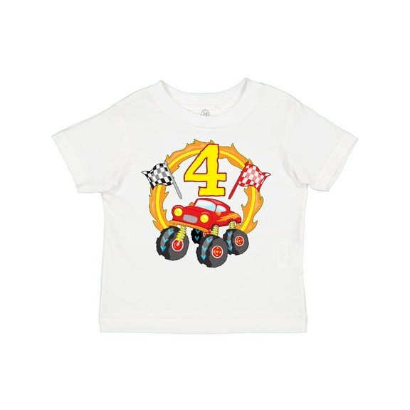Inktastic Monster Truck 4th Birthday Boys or Girls Toddler T-Shirt