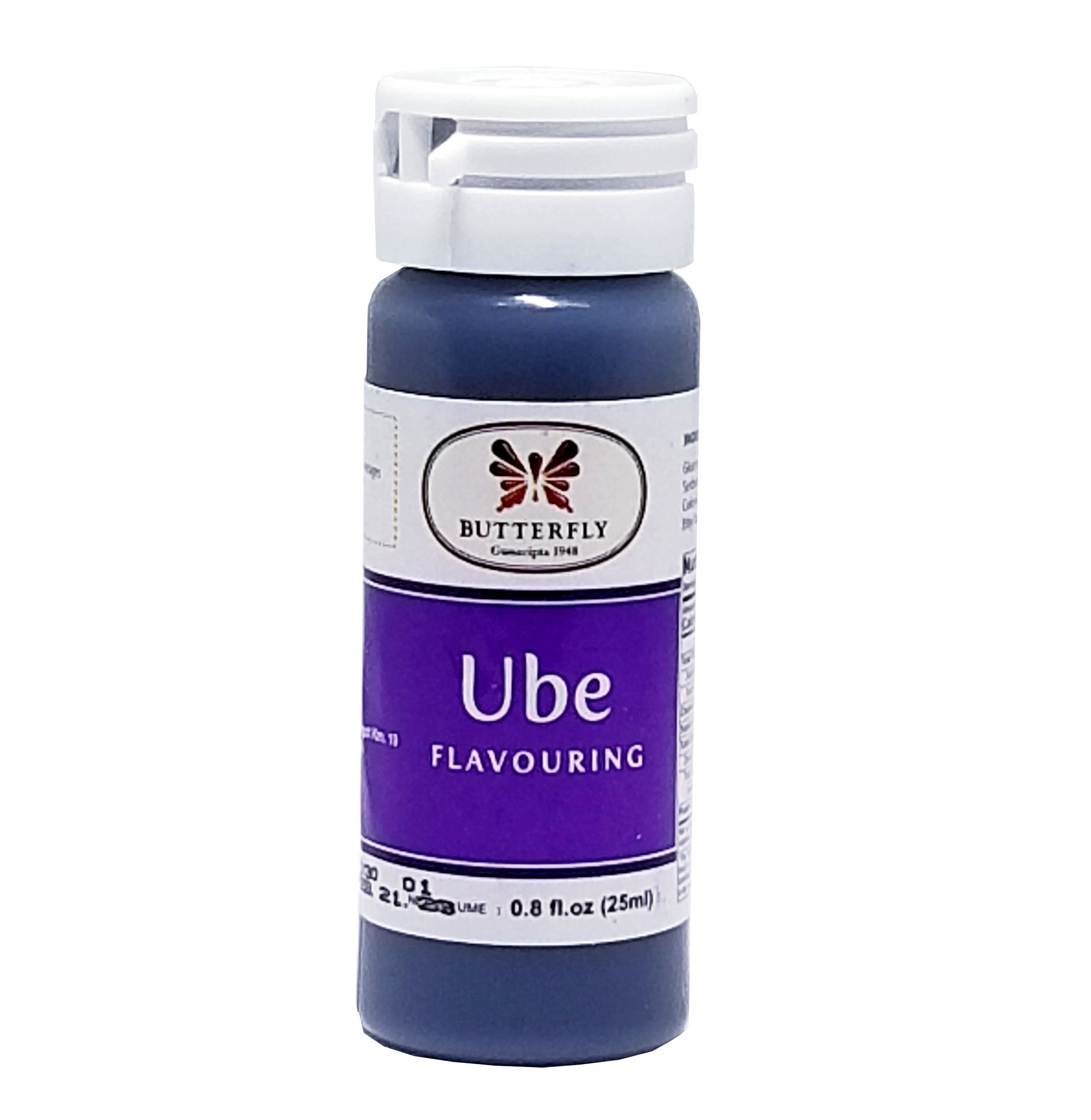 Ube Purple Yam Flavoring Extract by Butterfly 25 ml (0.8 Oz.)