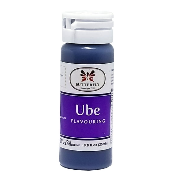 Ube Purple Yam Flavoring Extract by Butterfly 25 ml (0.8 Oz.)