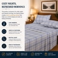 thumbnail image 4 of Ruvanti Flannel Sheets Full Size 4 Pcs - 100% Cotton Double Brushed Bed Sheets, Deep Pockets 16 Inches, All Seasons Breathable, Extra Soft & Comfy Full Size Sheets Set, Everytime, 4 of 8