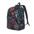 thumbnail image 1 of Disketp Paisley print Canvas Backpack Lightweight Travel Daypack Student Rucksack Laptop Backpack-Small, 1 of 5