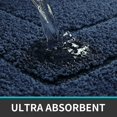 thumbnail image 2 of Alfombra de baño Antideslizante Extra Gruesa de 40 x 60 cm - Azul Oscuro, Alfombra de baño de Microfibra Suave, Absorbente, Lavable a máquina, 2 of 5