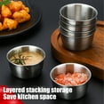 thumbnail image 4 of Konghyp 304 Stainless Steel Sauces Cup, Leak Proof Lid, Dipping Sauces for BBQ, Set of 6 Small Plates, Durable Condiment Containers, Elegant Dining Accessories, 4 of 9