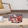 thumbnail image 3 of Reloj despertador digital perfecl Reloj digital rojo con 2 puertos de carga USB, 3 of 7