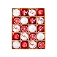 thumbnail image 2 of Christmas Ornaments 20 Pack 2.36 Inch Plastic Holiday Ball Decorations for Tree Wreath Red Green Mixed Color Set, 2 of 6