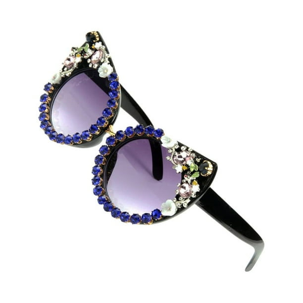 Gafas de sol ligeras y portátiles Sonducket estilo vintage azul