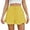 Yellow, variant on Shorts for Women 2026 Summer Cotton Linen Elastic Waist Wide Leg Ruffle Hem Flowy Casual Shorts with Pockets