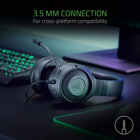 Razer - Kraken X Wired 7.1 Surround Sound Gaming Headset for PC, PS4, PS5, Switch, Xbox X|S, and Xbox One - Black